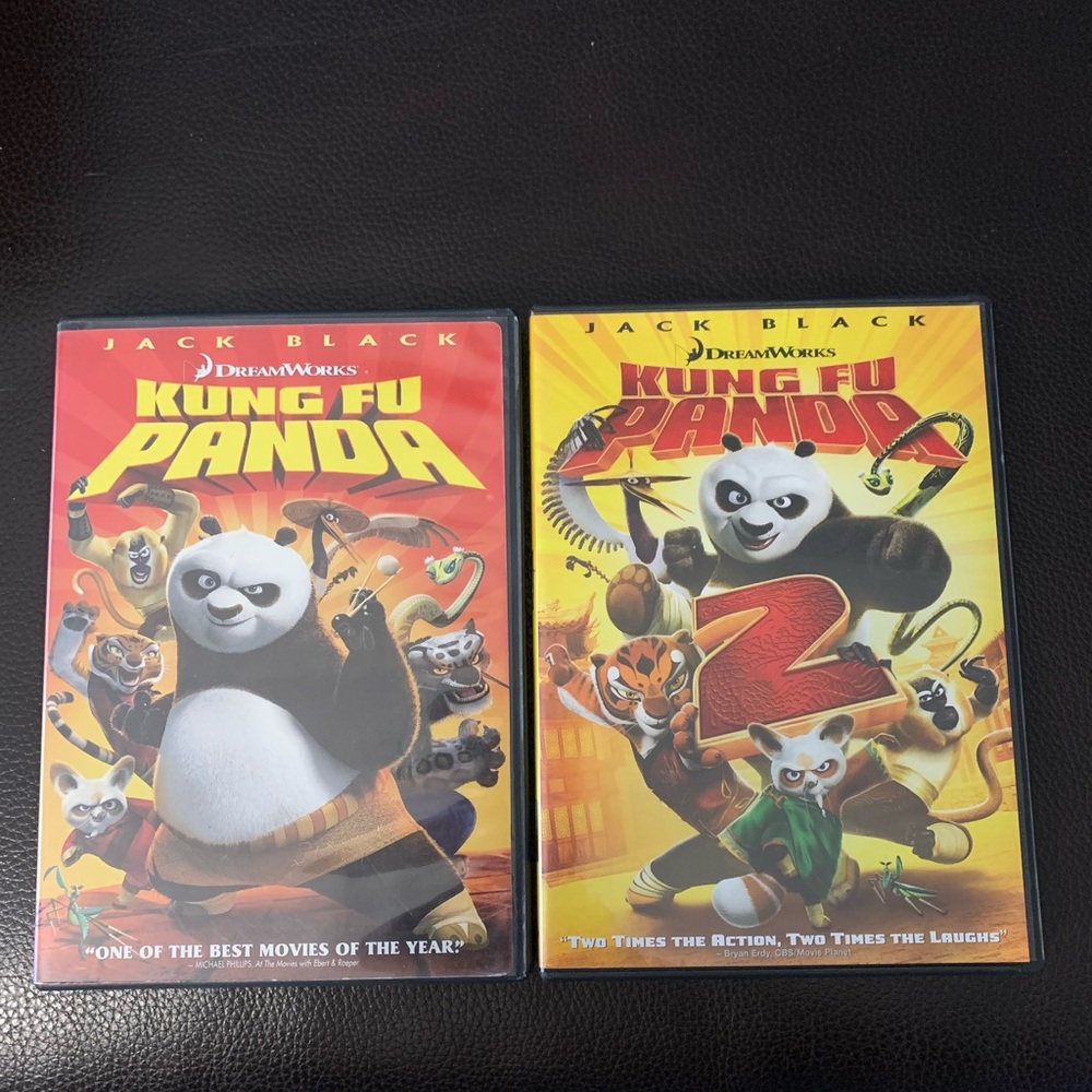 KUNG FU PANDA 1 & 2 DVD  2 MOVIE LOT COLLECTION JACK BLACK DREAMWORKS